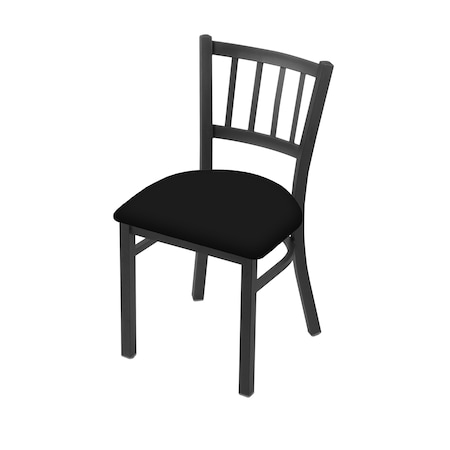 Holland Bar Stool Co 610 Contessa 18" Chair with Pewter Finish and Black Vinyl Seat 61018PWBlkVinyl